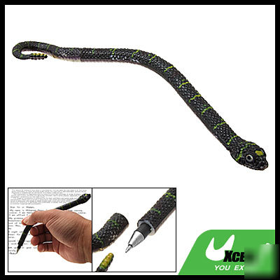 New flexible green snake animal shaped ball point pen 