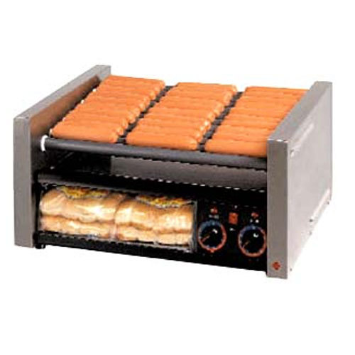 Star 50CBBC hot dog grill, chrome rollers, 50 dog capac