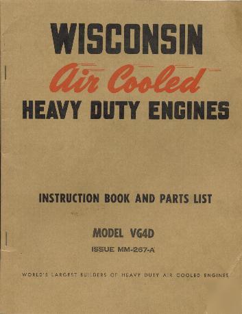 Wisconsin engine instruction parts list manual VG4D