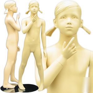 Young standing teenage girl mannequin