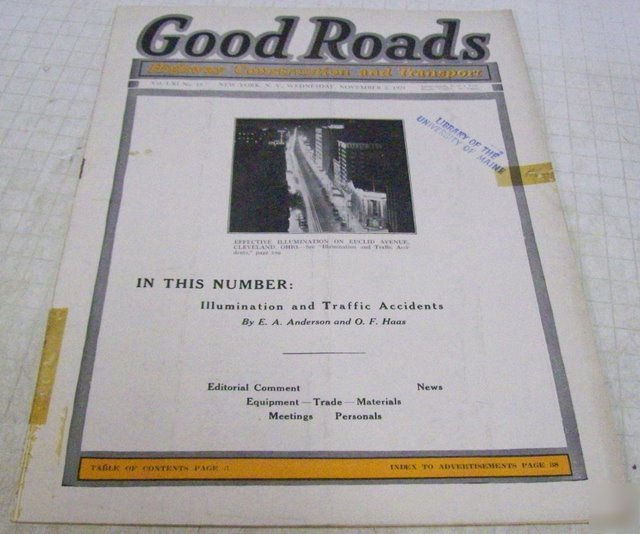 Good roads 1921 construction magazine vo 61 no 18 issue