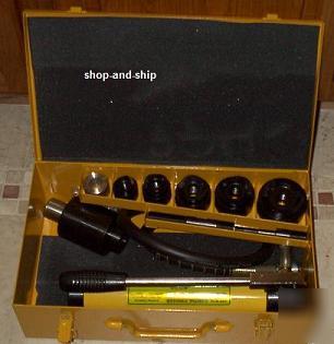 Hydraulic knockout punch die tool kit electrician set