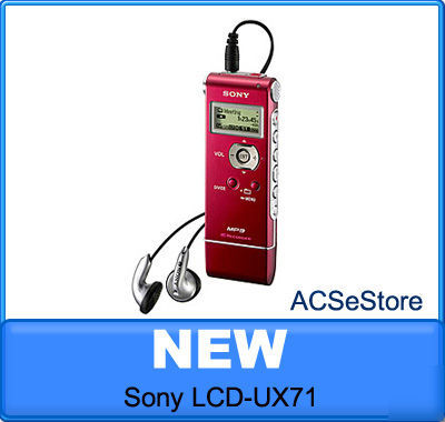 New sony icd-UX71 digital voice recorder red 1GB memory