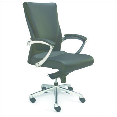 Valo luxo chair in black leathersoft