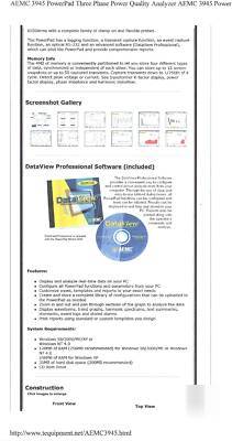 Aemc 3945 powerpad 3 phase quality analyzer w/accessori