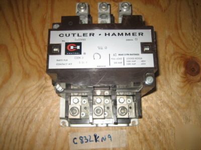 Cutler hammer 3PH 200A 600V contactor # C832KN9 - used