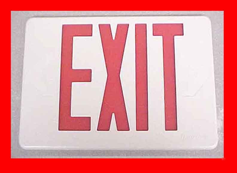 New lighted led exit sign quantum lithonia lighting 