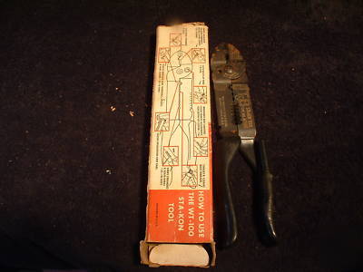 Vintage sta-kon wt-100 tool wire stripper & cutter 