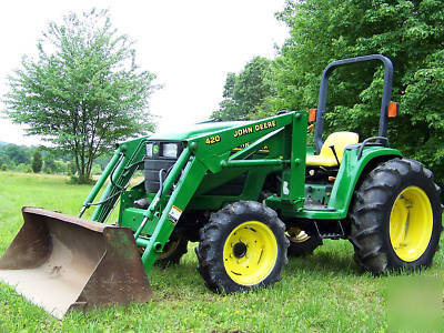 John deere 4400 4X4 compact diesel tractor loader 35HP
