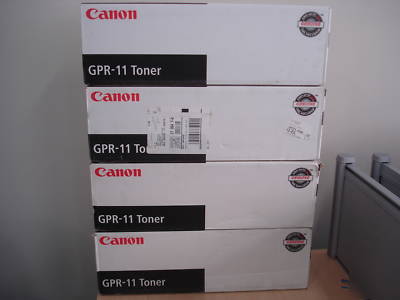 New (4) canon gpr-11 color toners & genuine- 3 bl & m