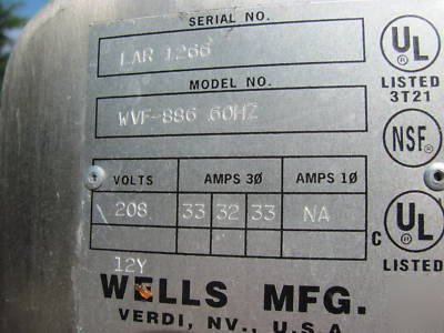 Wells wvf-886 ventless fryer - VCS2000 - elec. **used**