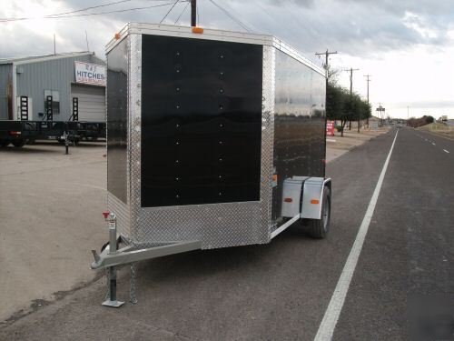New 6 x 10 6X10 enclosed utility cargo trailer v-nose 