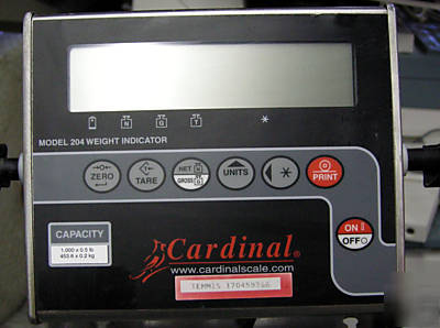 Cardinal 204 digital weight indicator with floor scale 
