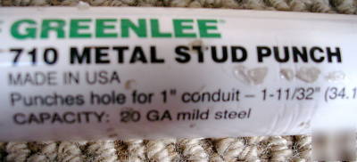 Greenlee model no. 710 metal stud punch for 1