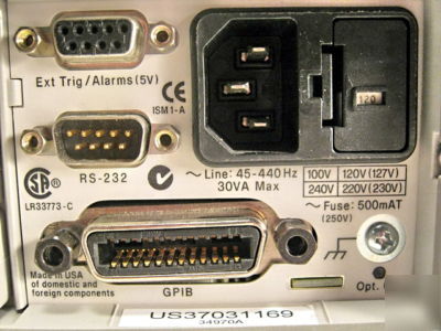 Hp/agilent 34970A data acquisition switch unit as is