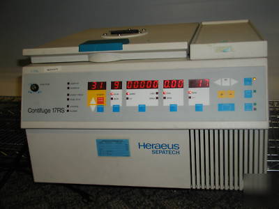  heraeus sepatech 17RS refrigerated benchtop centrifuge