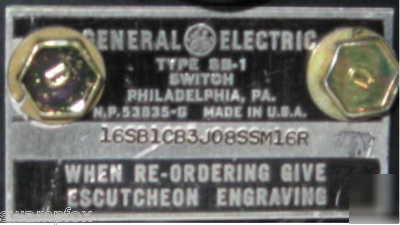 2X ge type sb-1 rotary switch 3-pos 16SB1CB3J08SSM16R