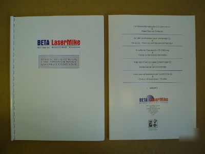 Beta lasermike K1900-oem technical reference manual