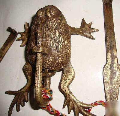 India antique 8 different locks dog, frog, scorpio