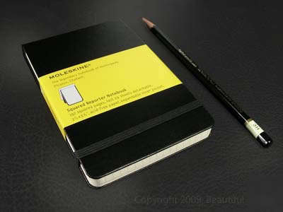 Moleskine small squared reporter notebook journal