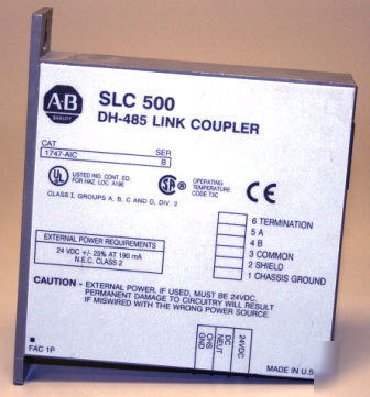 Allen bradley ab 1747 slc 500 dh-485 link coupler plc