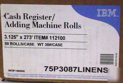 Lot of 50 ibm cash register/adding machine rolls