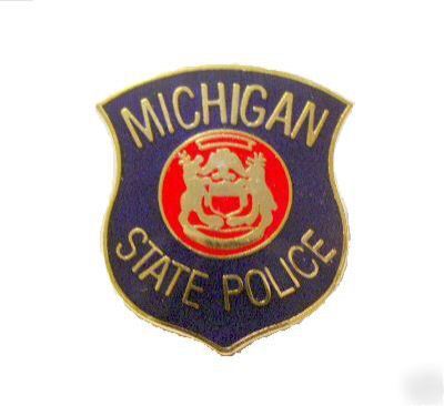 Michigan state police trooper mini badge pin 