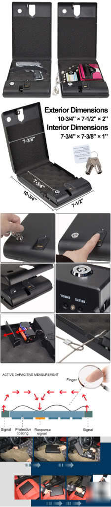 Biobox portable rfid fingerprint electronic digital saf