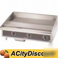 New star max flat gas griddle grill w/ thermostat