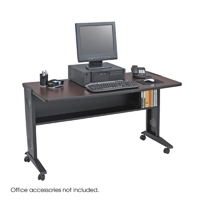Safco reversible top mobile office computer desk