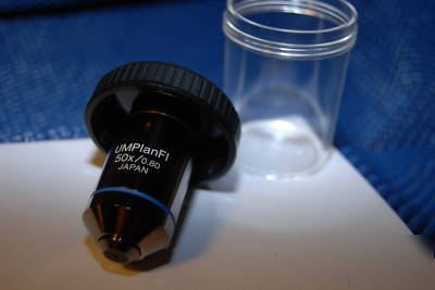 Olympus umplanfl 50X/0.8 inf/0 microscope objective