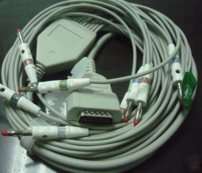 Ge marqutte ekg cable with 10 leads MAC1200 banana end