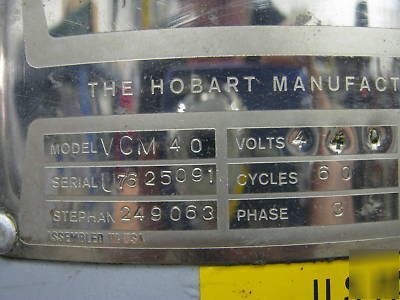 Hobart vcm 40 40QT vertical chopper mixer -very nice- 