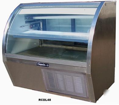 Leader counter curved glass refrigerated deli case 48