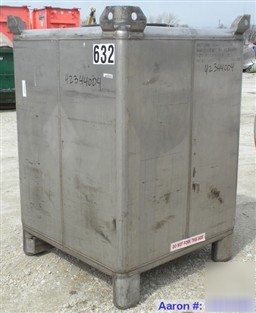 Used- hoover materials stackable liquid tote bin, 52.7