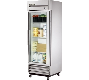True t-19G glass door reach in refrigerator 19 cu ft