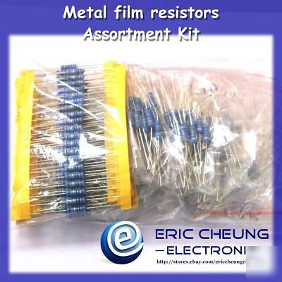 24VALUE 3W metal film resistors (1R~1MR)@5PCS 1% 120PCS