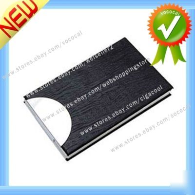 Black coated leather card case keep business card neat