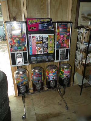 Candy gumball tattoo capsule multi-unit vending machine