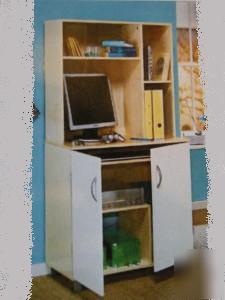 Childs white computer station desk with hutch rp Â£69.99