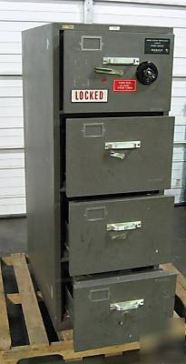 Diebold gsa 4-drawer file cabinet fire & security safe