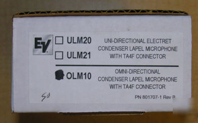 Electro-voice OLM10 lapel mic~broadcast~podcast~lecture