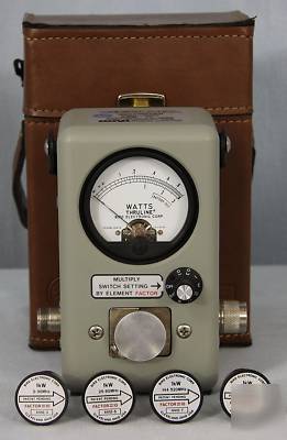 Bird 4410A & 4410-3,5,6,7 & case wattmeter package