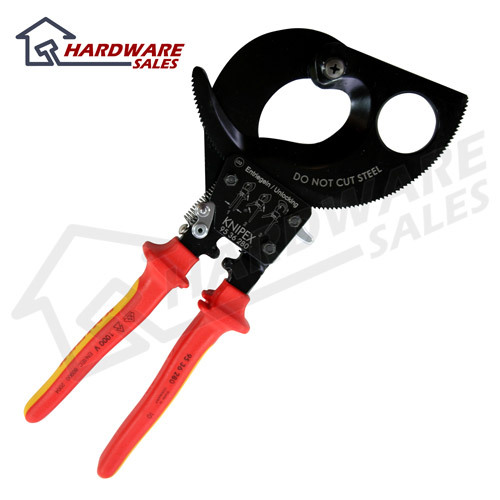 Knipex 9536280 11-inch cable cutter with ratchet action