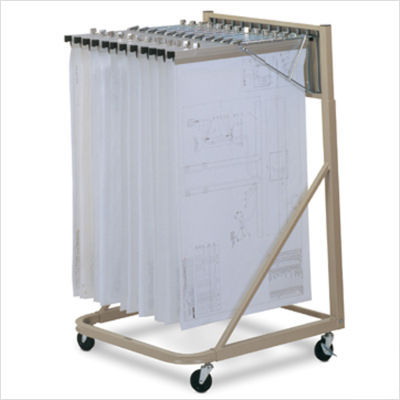 Mayline vertical plan files: rolling stand with hangers