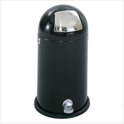Nine gallon step on dome receptacle color: white