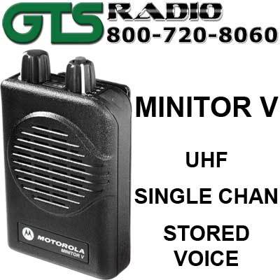 Motorola uhf minitor v 5 fire stored voice F1 1CH pager