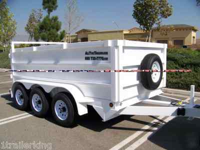 2010 model - twin ram hydraulic equipment dump trailer 