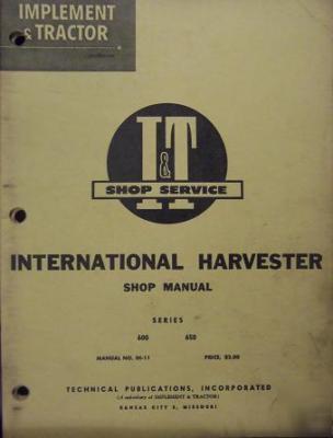 International 600, 650 tractors shop, repair manual
