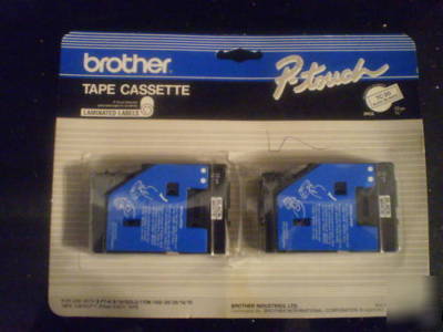 New 2 brother p touch tape tc 20 black on white in pk